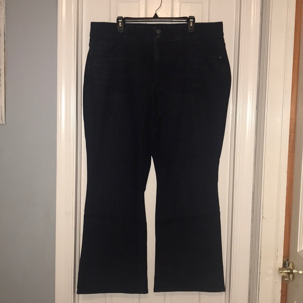 Lane Bryant dark flare jeans